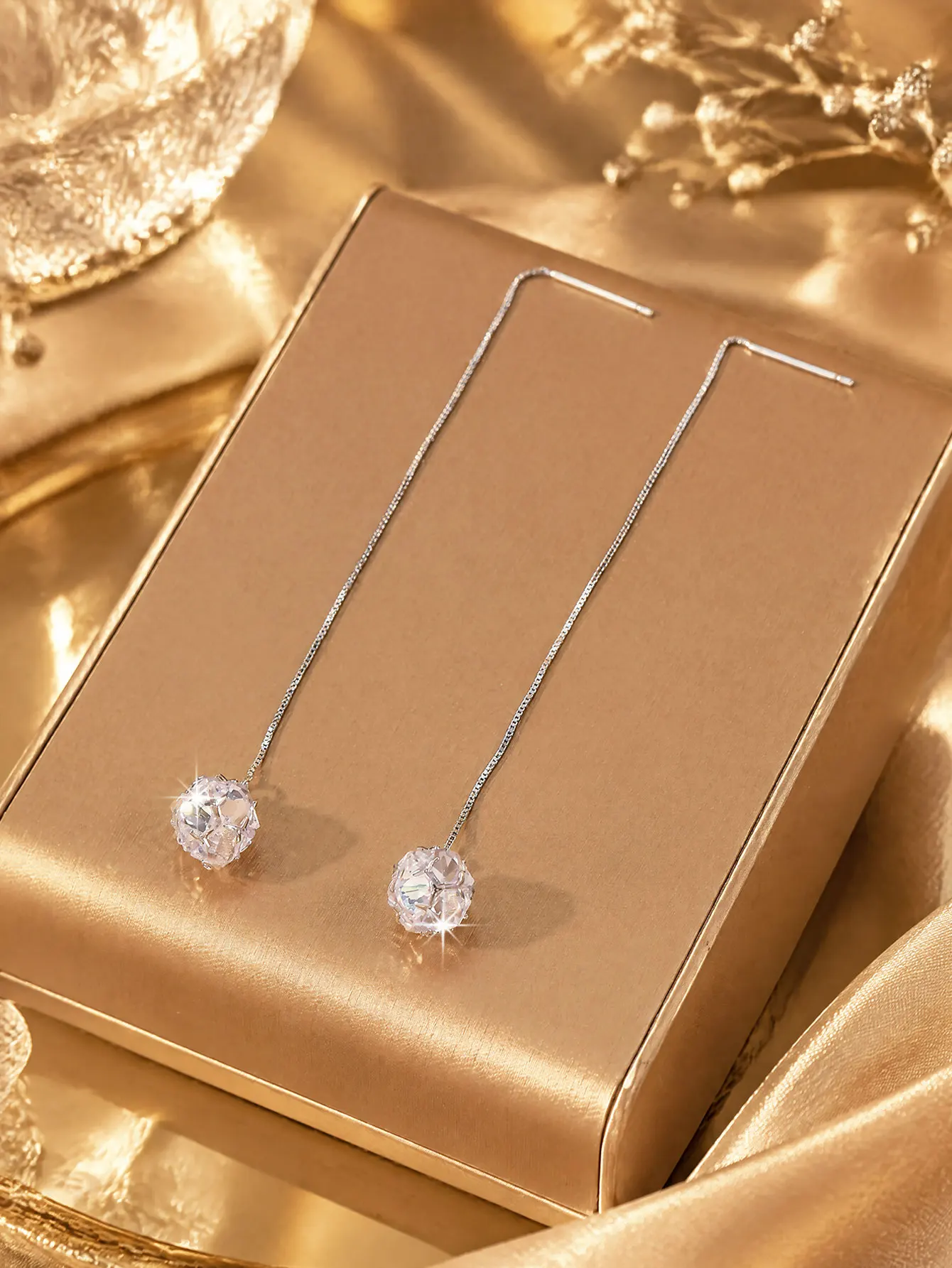 1pair Unique Rhinestone Decorated Western Style Earrings, Casual Accessories Gift For Friends