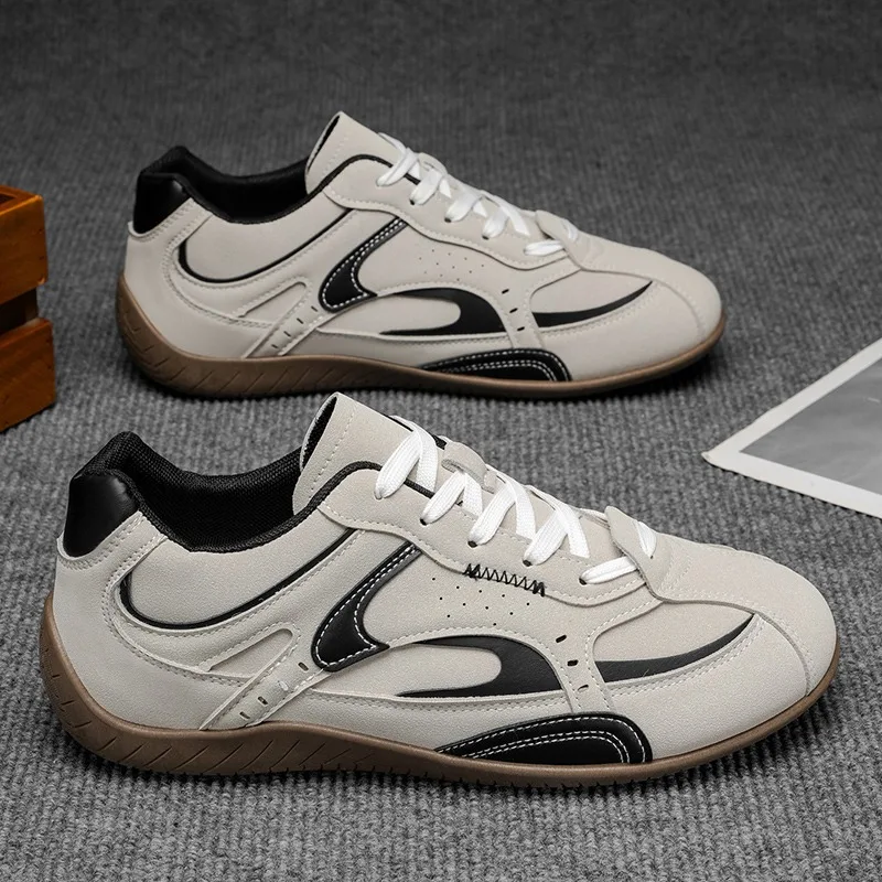 

2026 Men's Retro German Training Shoes Suede Casual Sneakers Non-slip Breathable Lace-up Sports Shoes for Outdoor