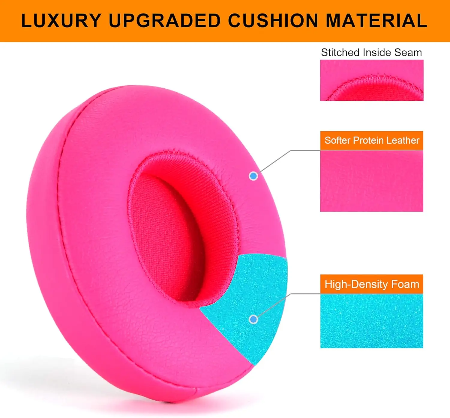 Solo 2.0 Solo3 Solo2 Earpads Replacement Ear Cushion Ear Pads for Solo 3.0 Wireless, Solo 2.0 Wireless On-Ear Headphone,3M Stron