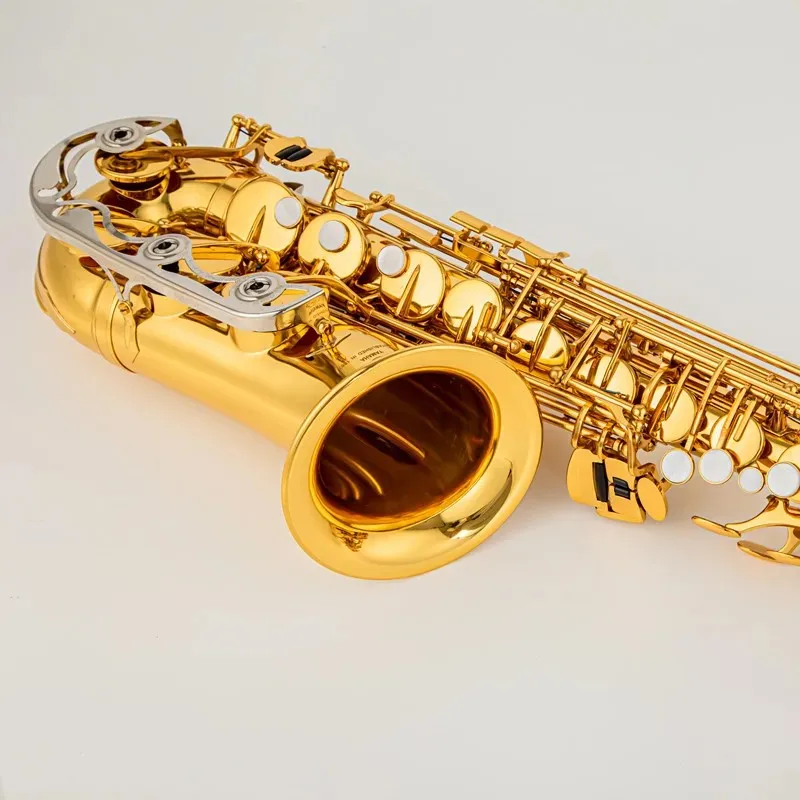 صنع في اليابان 200 المهنية ألتو دروب E الساكسفون الذهب ألتو ساكسفون مع الفرقة الفم قطعة ريد Aglet المزيد حزمة البريد #3