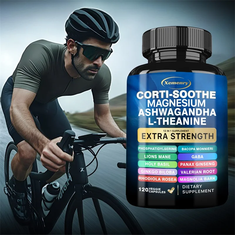 Corti-Soothe Cortisol with Magnesium, Ashwagandha, L-Theanine - Helps Lower Cortisol, Stabilize Mood and Promote Relaxation