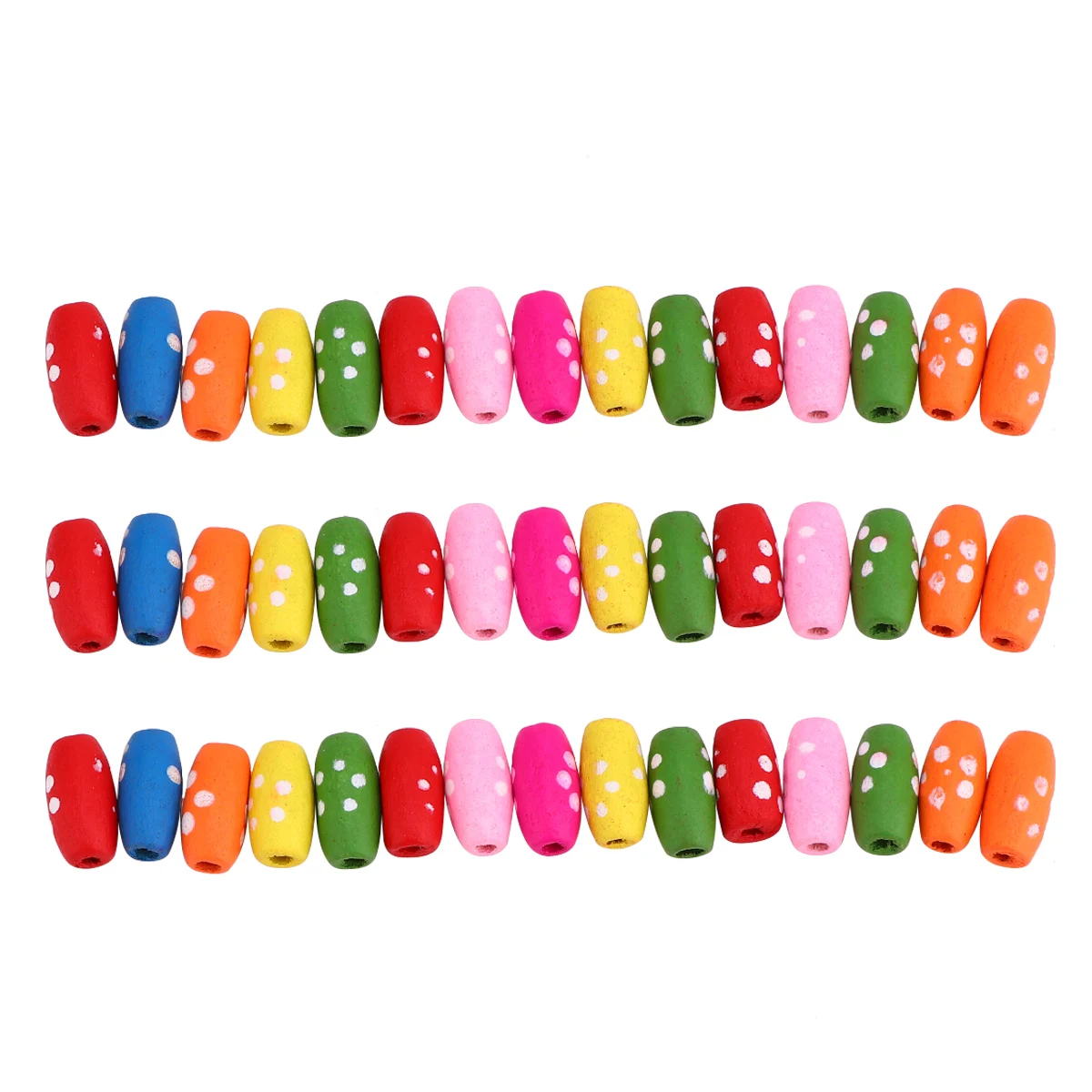 

100pcs Colored Wooden Beads for Crafts Jewelry Making Bracelets Necklace Kids DIY Projects Home Party Decoration Round Smooth