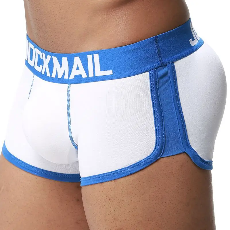 4PCS Set JOCKMAIL Ropa Interior Hombre 100% Cotton Boxers Front and Rear Cup Push Up Buttocks Shaping Sexy Panties 2XLlingerie