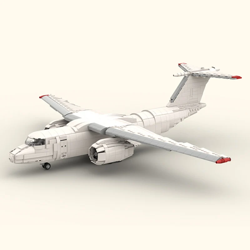 An-74TK-300 Transport Aircraft Model MOC Building Bricks War Equipment Modular Technology Gifts Holiday Assemble Children Toys