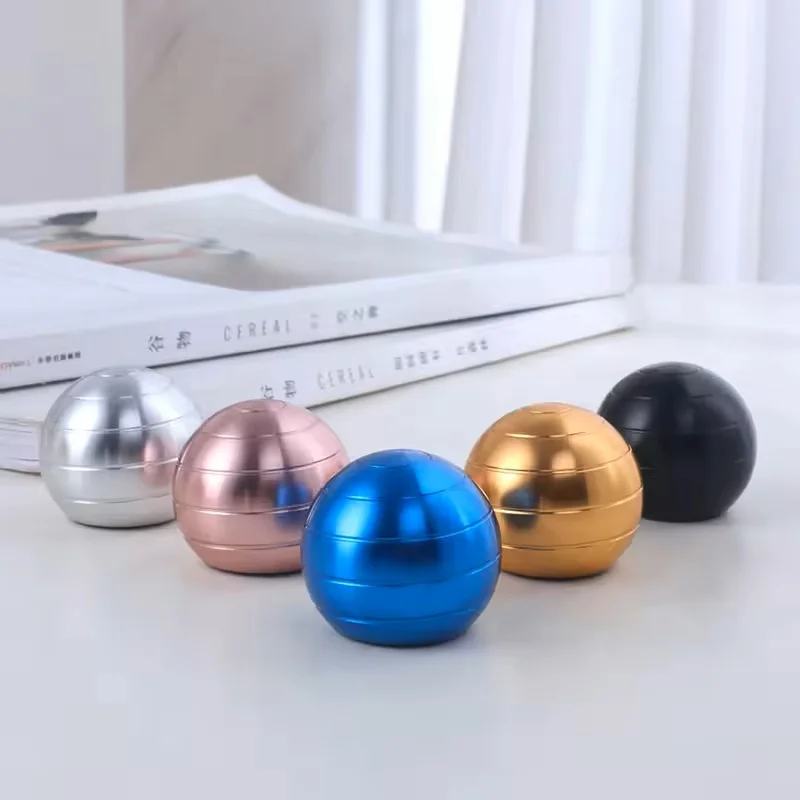 球形ジャイロスコープ減圧パワーボールデスクトップトイメタルジャイロスコープ錯視催眠フィジェットフィンガートイフィジェットトイ