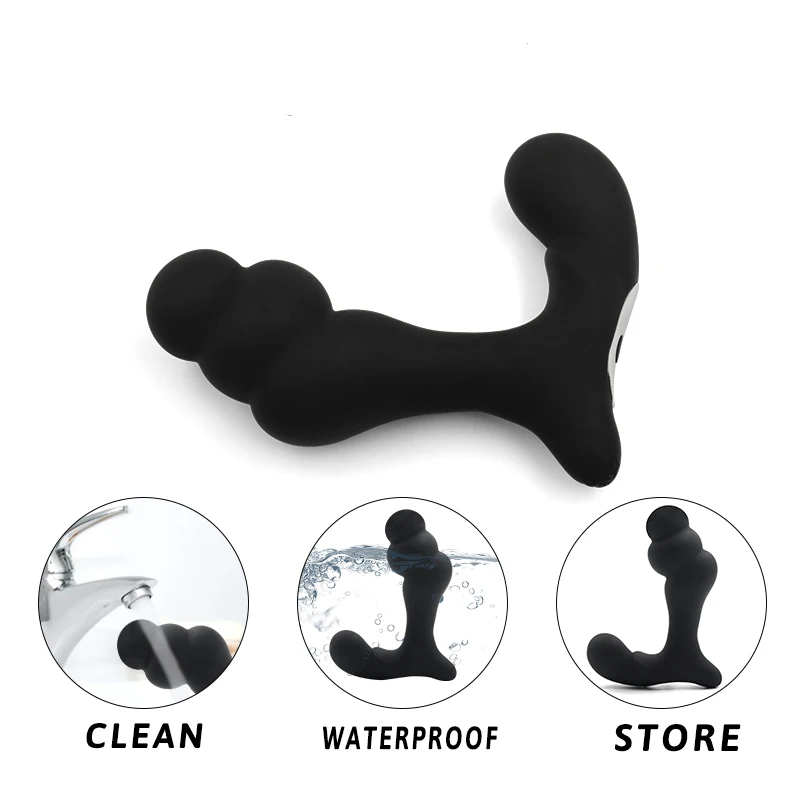 Vibrating Prostate Massager Anal Training Butt Plug With 12 Vibration Modes G-Spot Vibrator Anal Beads Sexual Stimulation Device