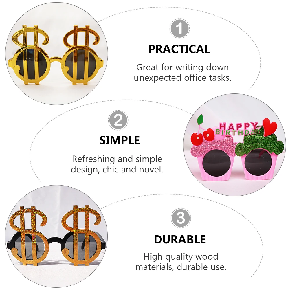 

4 pcs Wacky Glasses For Birthday Party Fun Unique Design Photo Props Kids Adults Party Supplies Cake Decor