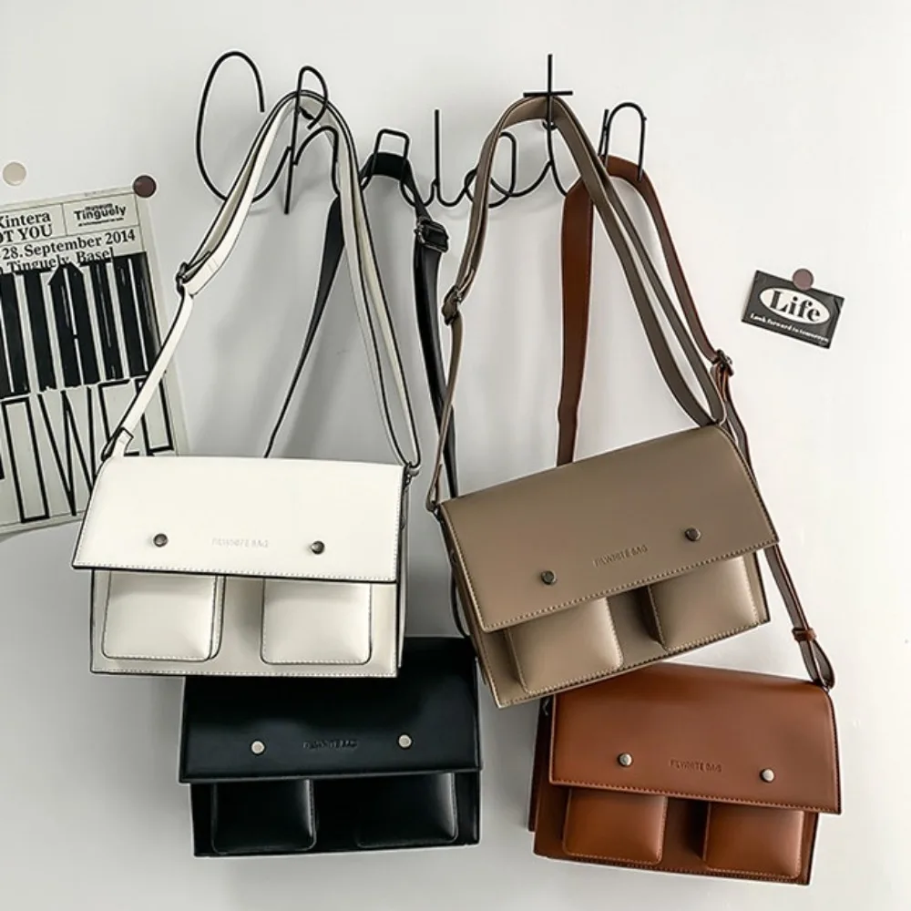 الحد الأدنى ريترو الرجال حقيبة ساعي بولي Leather الجلود Harajuku نمط Crossbody حقيبة رافعة المحمولة اليابانية حقيبة كتف مفردة زوجين