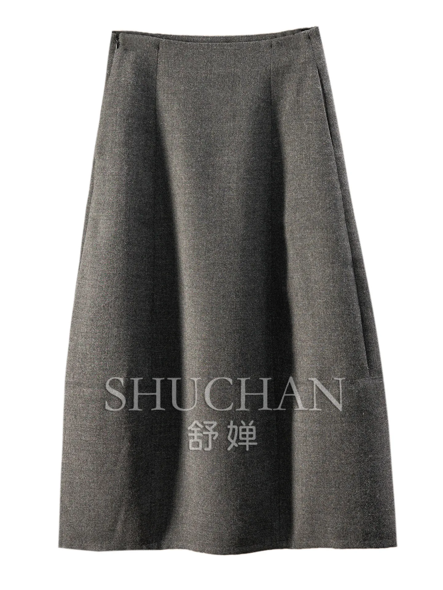 Skirt Intellectual Reminiscence 2026 Winter High-quality Three-dimensional Split Bud Tweed Skirt for Women's E296