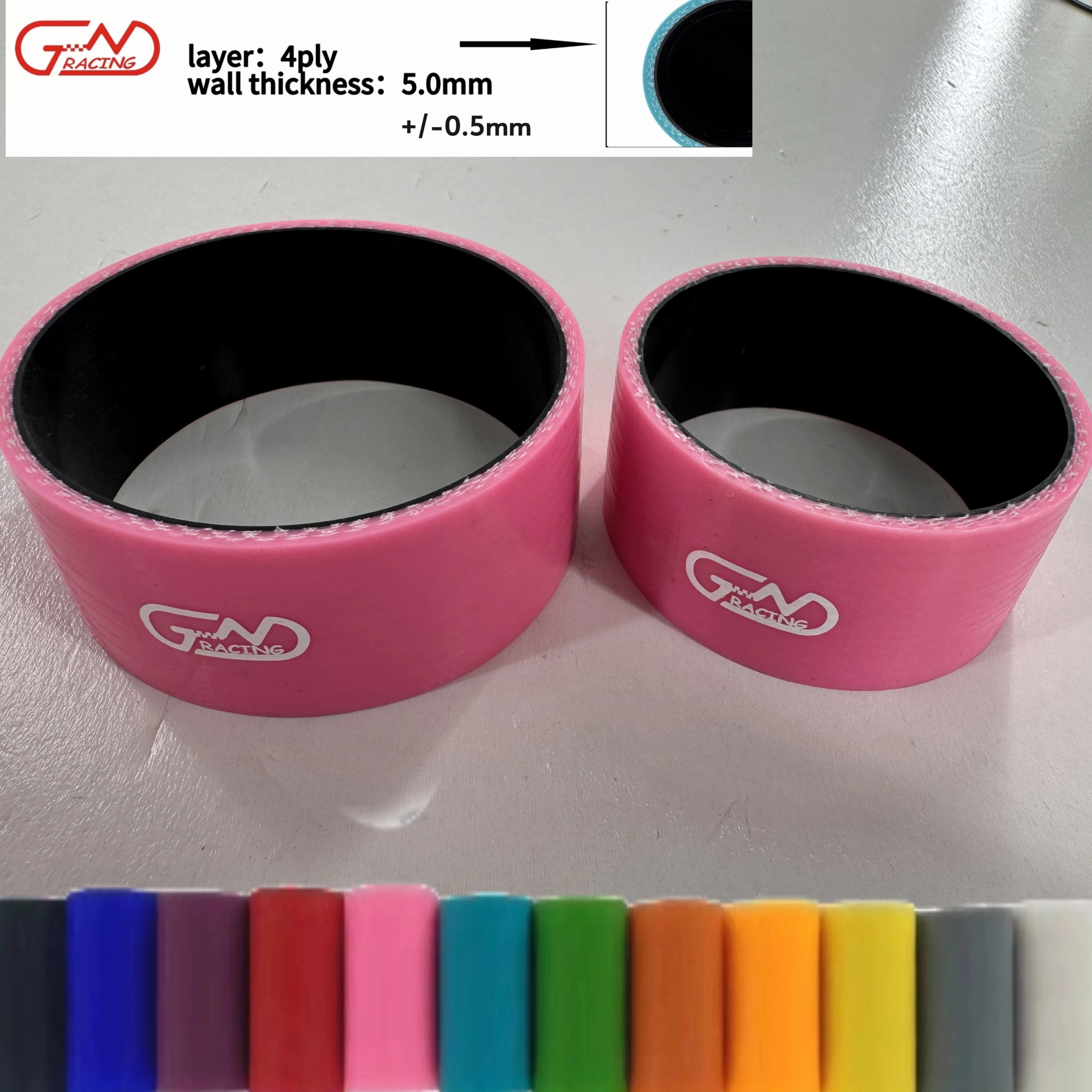 

JNRACING Silicone Hoses Snoot Boots 4 ply Top Mount Fit Mini Cooper S R53 Intercooler