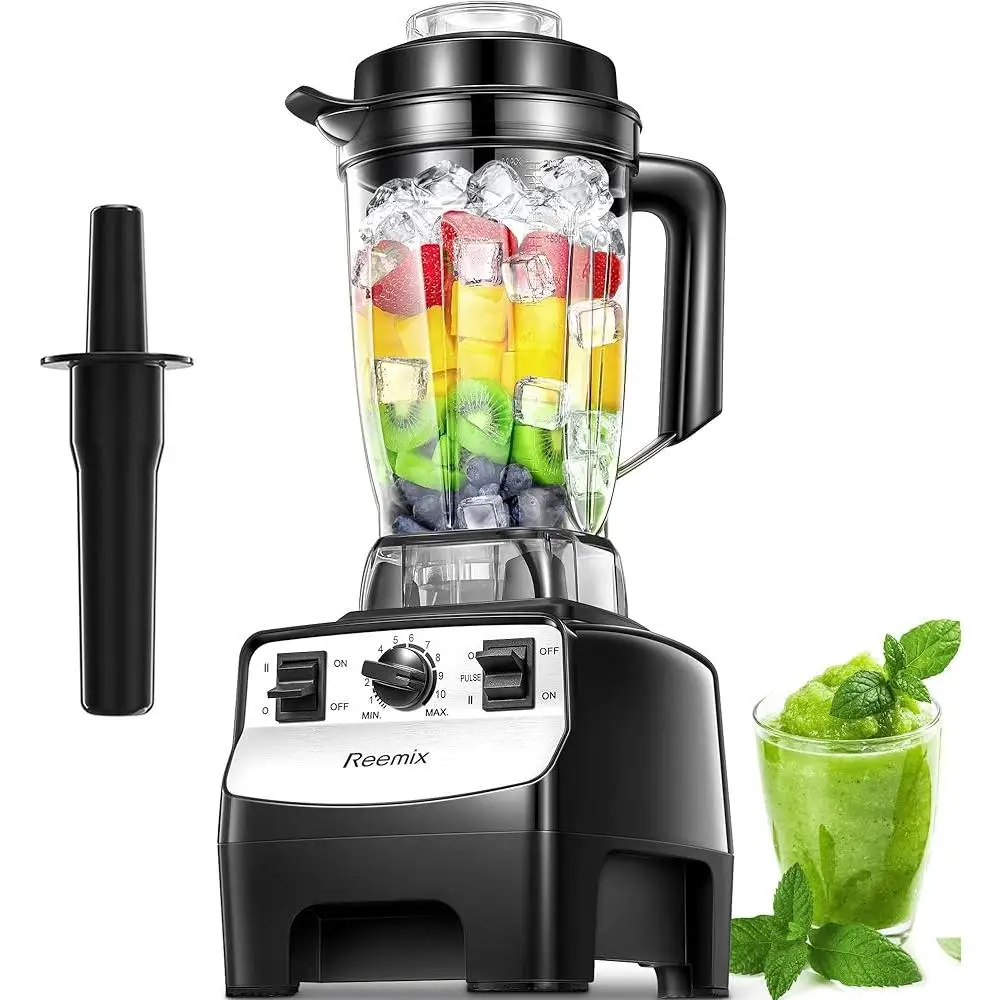 High Speed Blender Smoothie Maker 1450W Professional Countertop Juicer Meat Grinder 10 Speed Control BPA Free Tritan Container