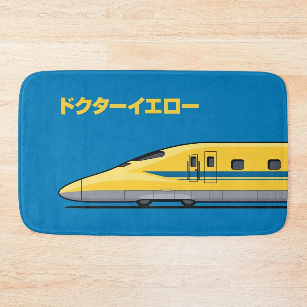 

Doctor Yellow Class 923 Shinkansen Bullet Train Side Japanese Blue Bath Mat Bath Accessories DoorEntrance Door Mat