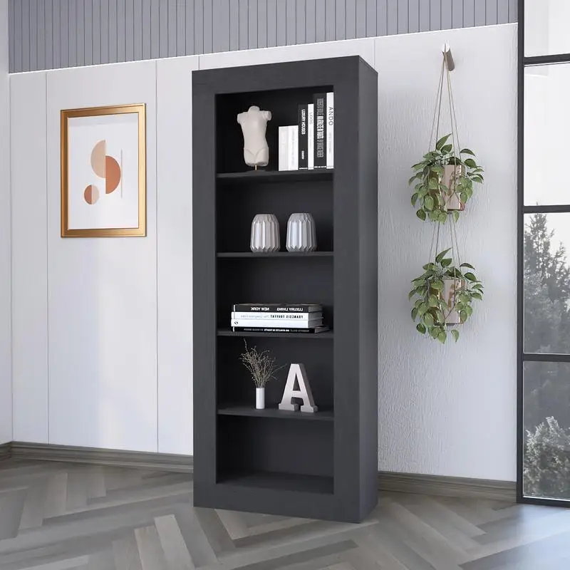 

5-Shelf Bookcase with Storage in Melbourne Style