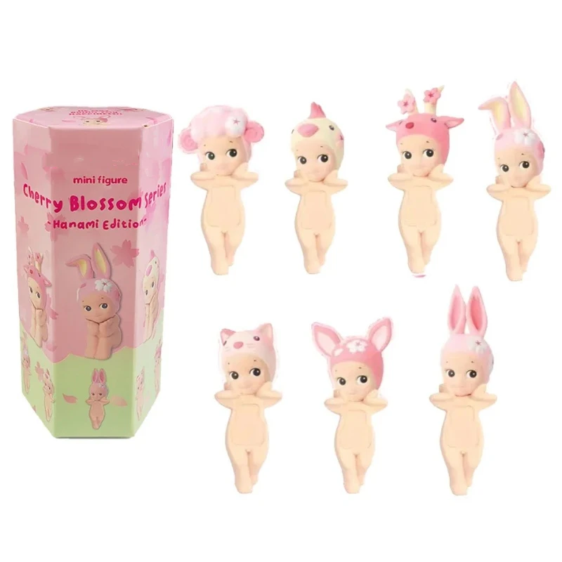 2025 جديد حار بيع سلسلة زهر الكرز صندوق أعمى لعبة هانامي طبعة تحصيل شخصية صغيرة سطح المكتب هدايا أعياد ميلاد للأطفال