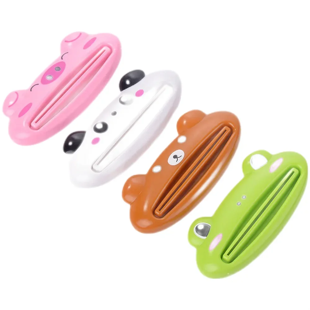 100pcs Cartoon Animal Plastic Toothpaste Cream Squeezers
