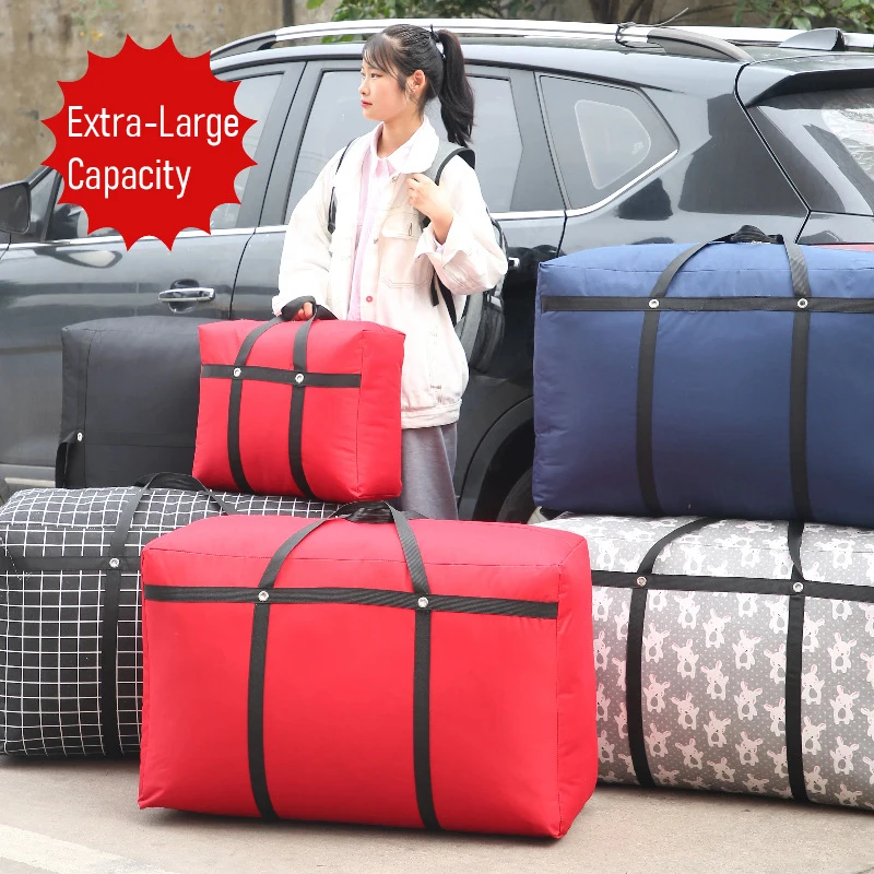 Heavy Duty Storage Bag with Handles for Moving,Tear Resistant Extra-Large Capacity Oxford Fabric Big Luggage Bag Camping Travel