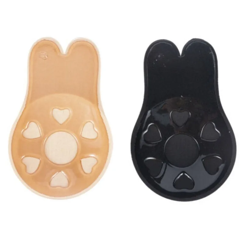 Women Push Up Bras Silicone bio paste Adhesive Bra Strapless Bra Nipple Cover Reusable Sticky Breast Lift Pads Rabbit Covers