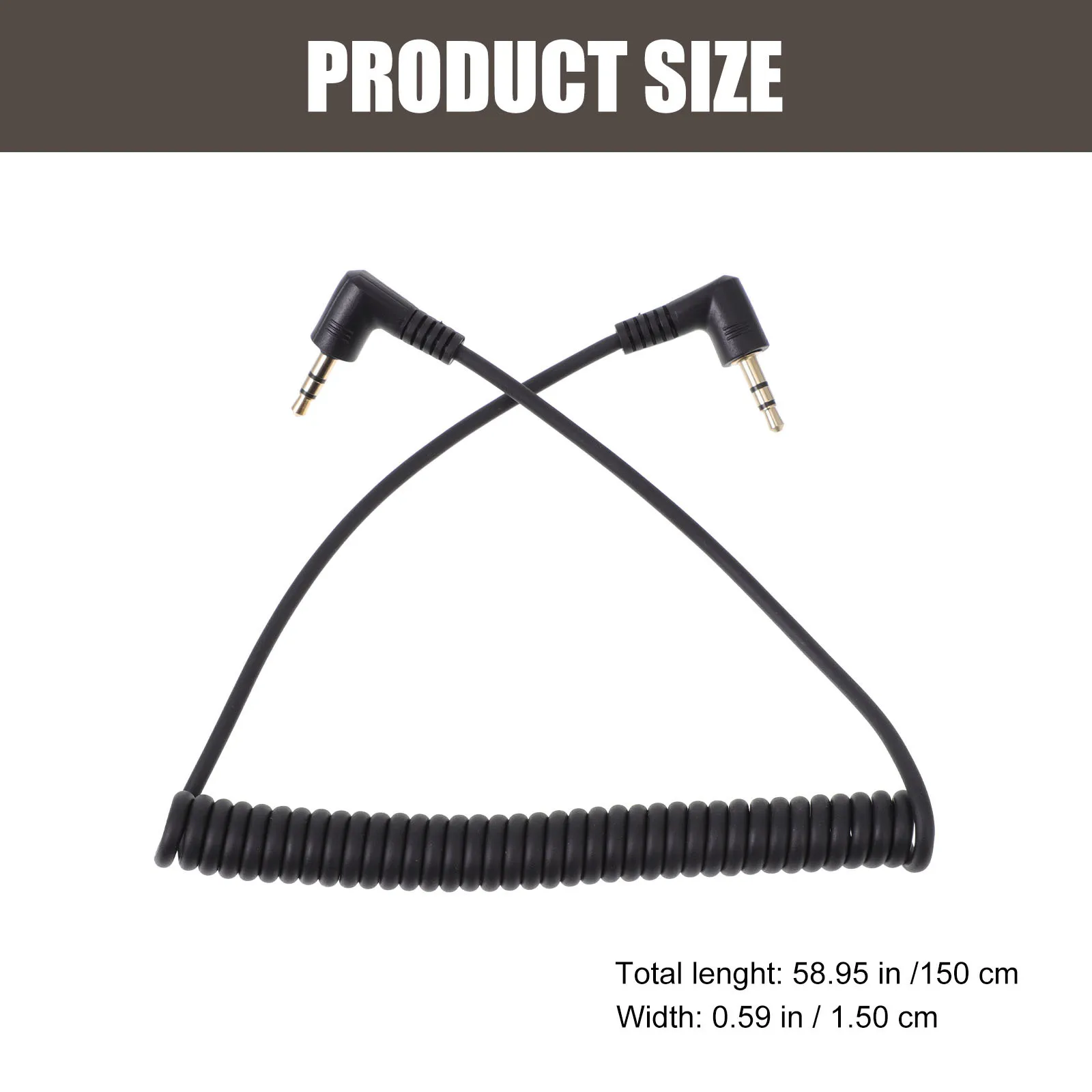 

1Pcs Audio Cable 3.5mm Male to Male Aux Cord Black Professional Stereo Aux Cable High Conductivity Transmission