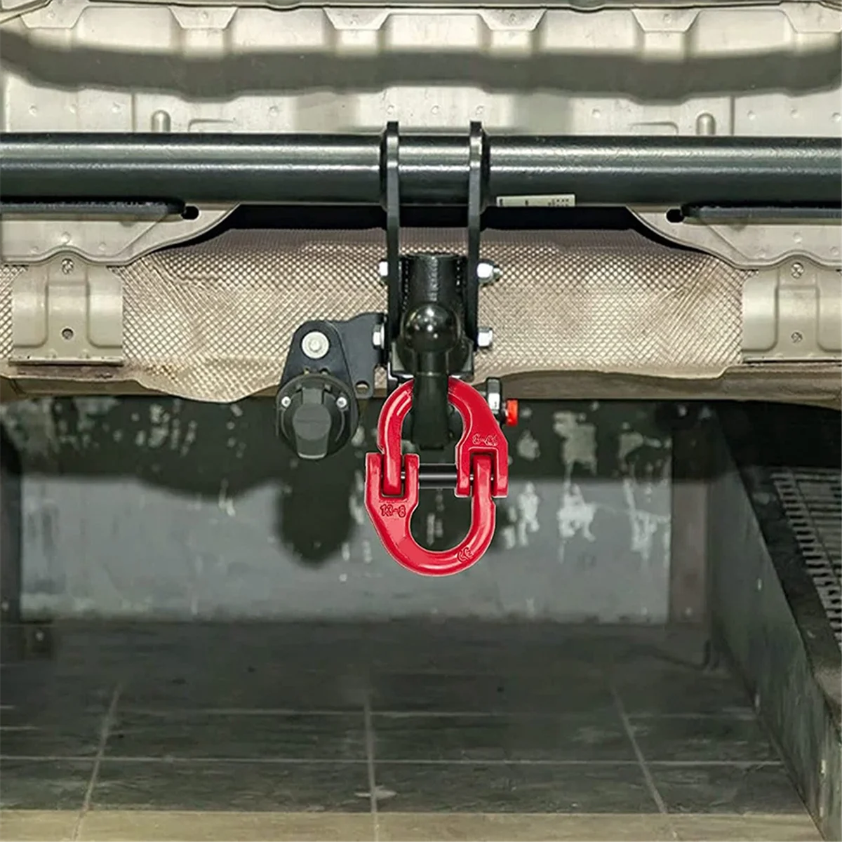 ABNJ Safety Chain Connector Link, 1/2IN Tow Hitch Hammerlock Coupling Link, 2 Pack G80 Alloy Steel Tow Chain Connector Black