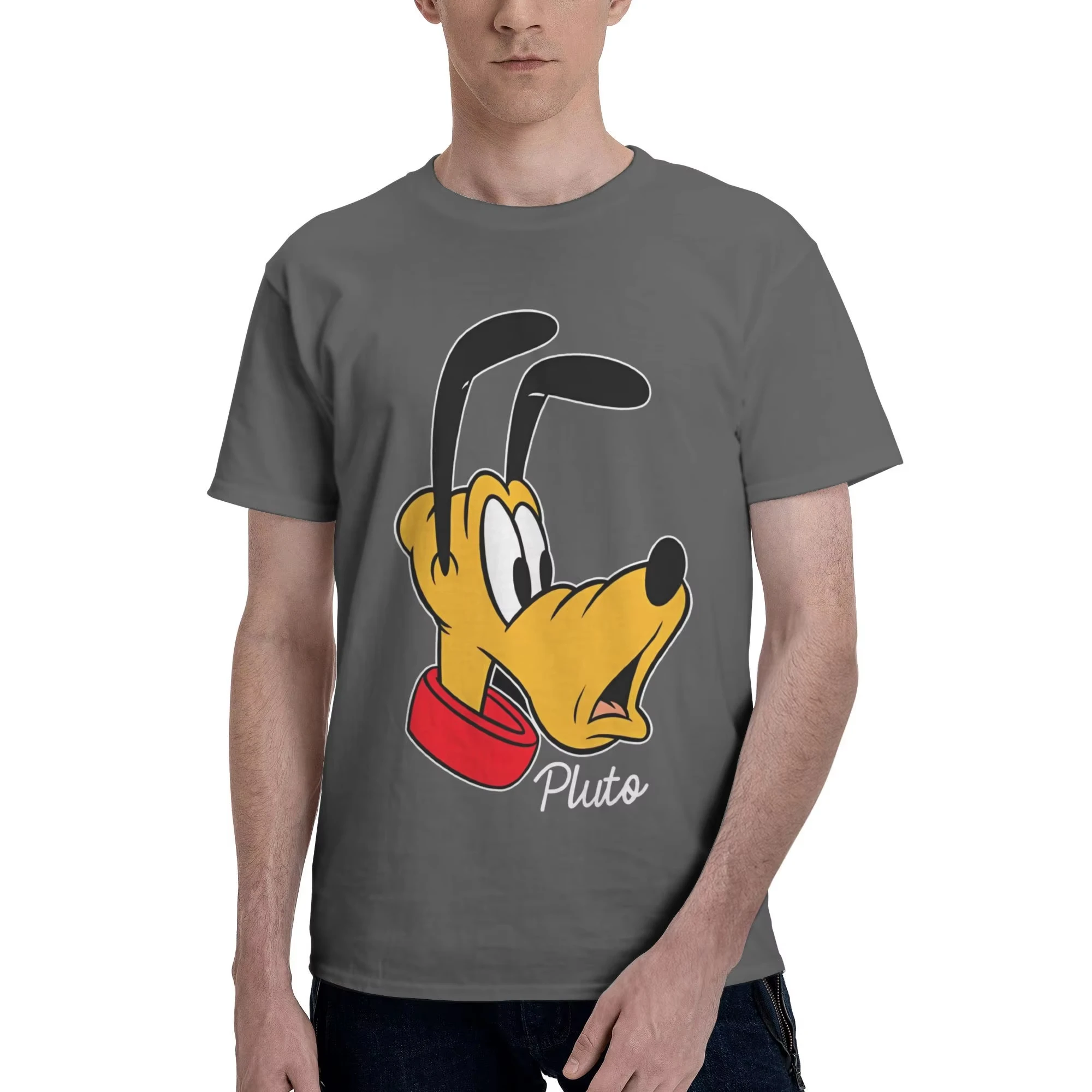 مينيسو ديزني بلوتو الكلب الجرافيك تي شيرت مطبوع للرجال الصيف قصيرة الأكمام تيز ملابس الذكور غير رسمية الرياضة المتضخم للجنسين بلايز #5