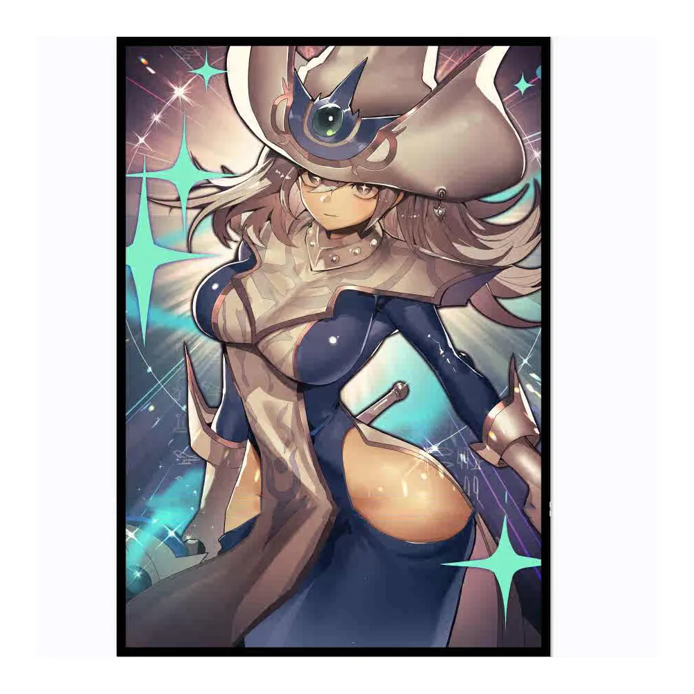

Голографические рукава 63x90 мм, 60 шт., рукава для карт YUGIOH, иллюстрация, защитная крышка для карт в стиле аниме для настольных игр, коллекционные карточки