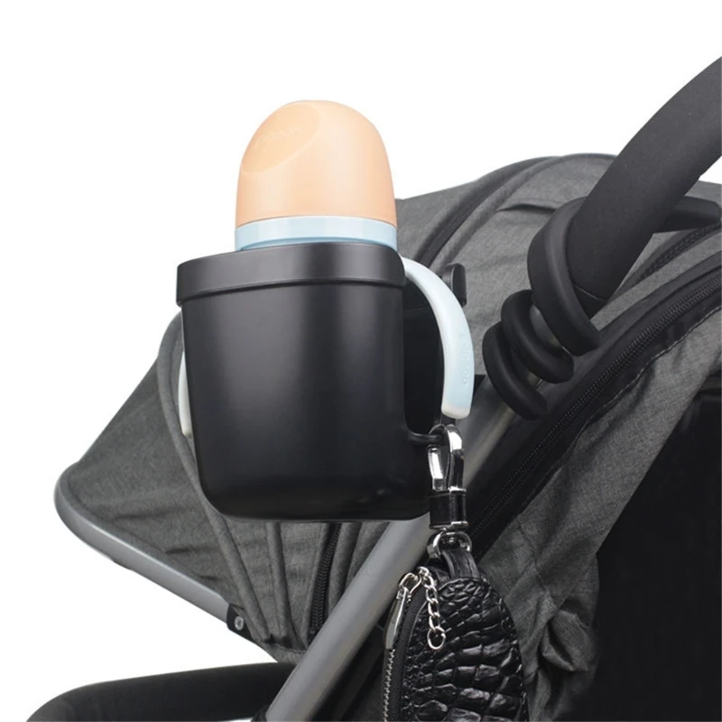 

Pushchair Stroller Wheelchair Walker Cup Holder Drink Beverage Holder Black