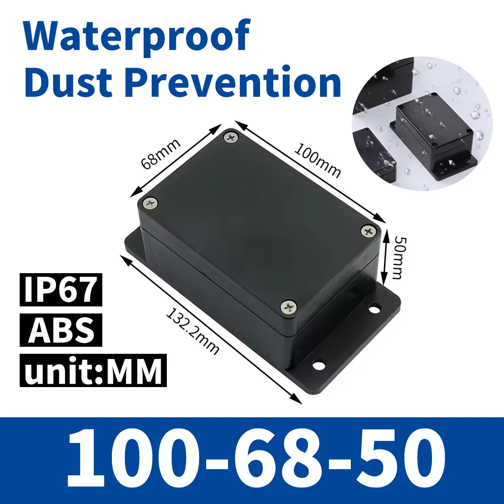 100x68x50mm Waterproof Plastic Electrical Project Box Enclosure Case for Outdoor Electronics Instruments Junction Housing image 5