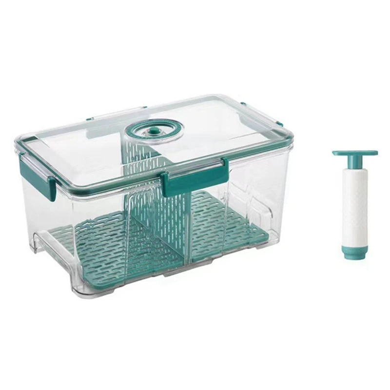 ABWR-ภาชนะเก็บอาหารสูญญากาศโปร่งใสตู้เย็นพร้อมท่อระบายน้ําความจุสุทธิเครื่องจ่ายอาหารสําหรับห้องครัว