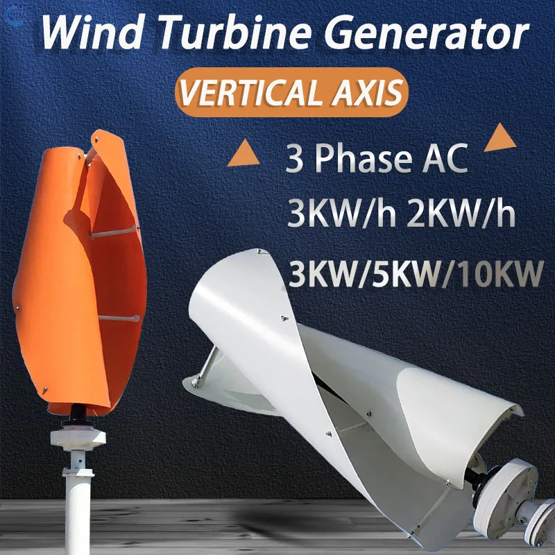 Free Energy 10KW Vertical Axis Generator with OFF Grid System 12V 24V 48V Renewable Energy System Wind Energy Turbine Generator