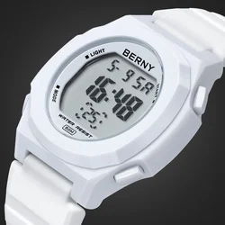 BERNY Men's Watch Electronic Digital Men Sports Watches Alarm Date Multifunctional Outdoor 50M Waterproof Student Wristwatches