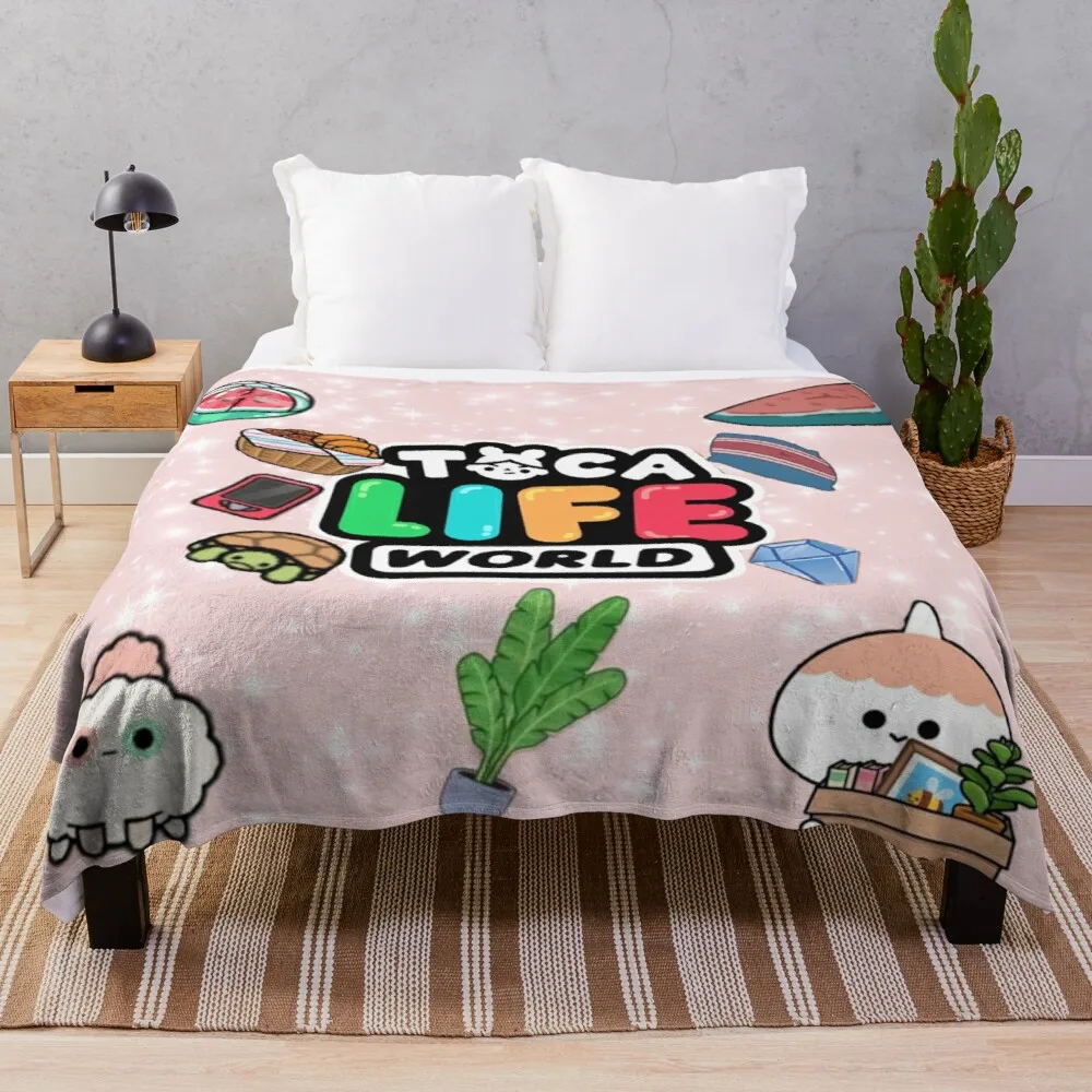 

toca boca - toca boca 2021 - toca life world Throw Blanket goods for home and comfort