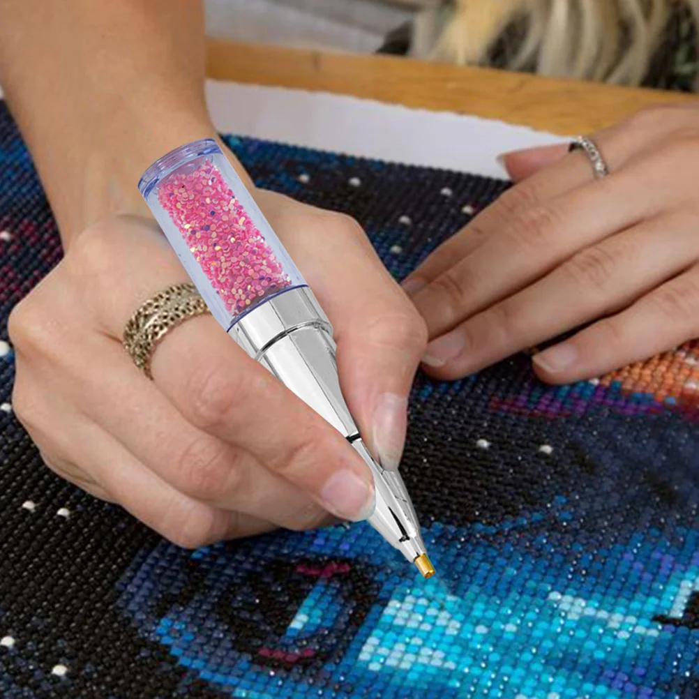 

4 шт., набор сверл в форме губной помады со стразами, прочные креативные инструменты для самостоятельного дизайна ногтей, вышивка крестиком