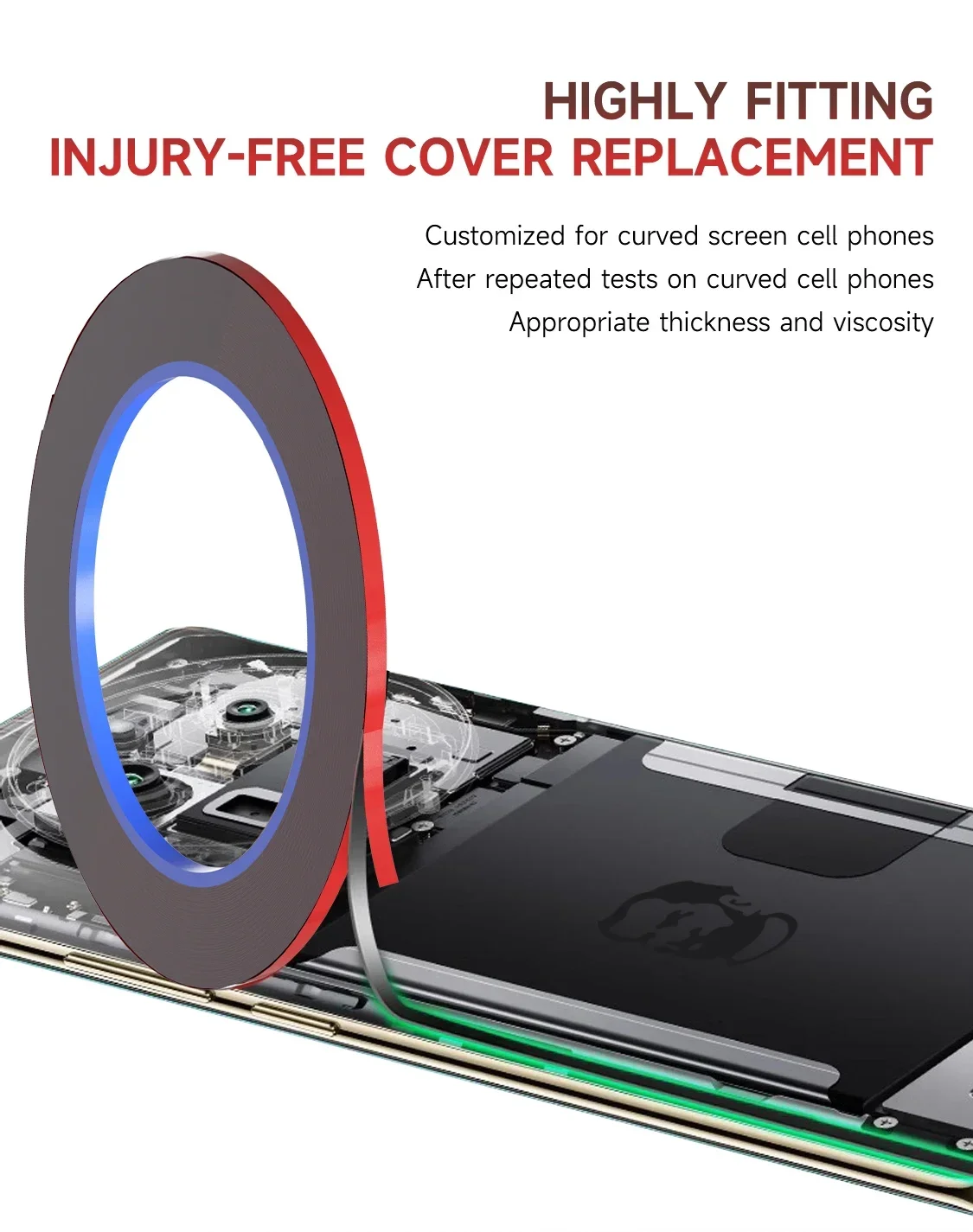 50 PCS 3mm Mechanic Original Frame Adhesive Sealing Tape Mobile Phone LCD Screen Back Cover Curved Display Waterproof Repair