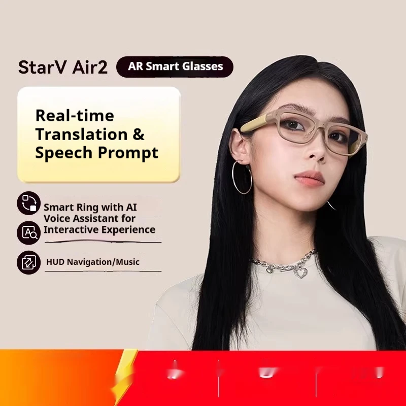 StarV Air2 Glasses Enduring Endurance AI Real-time Translation AI Shorthand AI Online Ultrathin Tempered Smart Glasses Gifts