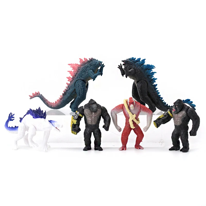 6-12 Pcs/Pack Godzilla VS King Kong 2 New Empire Action Figure New Arrival Monsters Model Gojira Ornaments Doll