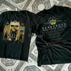 Vintage raro Michael Jackson Dangerous Tour T-Shirt Tamanho S-3Xl Reimpressão