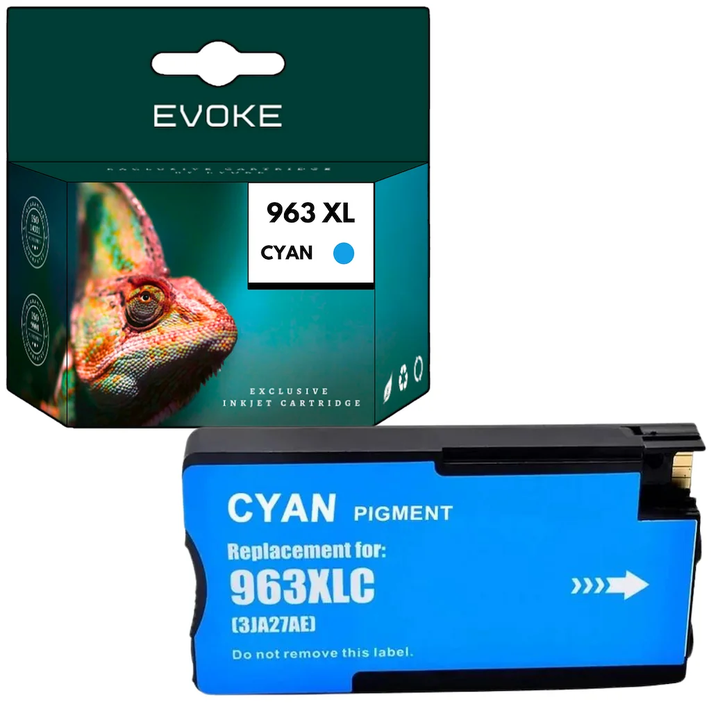 Evoke compatibele inkt voor HP 963XL HP963 3JA27AE cyaan 25 ml 1750 pagina's Officejet Pro 9010 9012 9013 9014 9015 9016 9018 9019 9020 9022 9023 9025 9026 9027 9028 9029