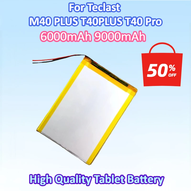Newest 3.8V 6/7/9Ah Lithium-polymer Rechargeable Battery for Teclast M40 PLUS T40 Pro High Quality Tablet PC Replacement Battery