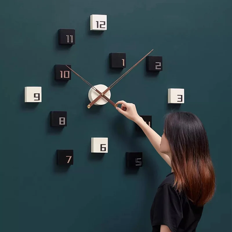 

Bathroom Digital Clock Wall Korean Bedroom Art Nordic Chinese Design Wall Watch Simple Horloge Murale Living Room Decoration