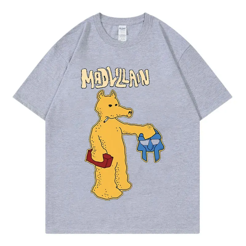 مغني الراب Mf Doom Mad Villian الجرافيك تي شيرت الرجال النساء الهيب هوب موضة تي شيرتات قصيرة الاكمام مضحك الكرتون الراب كواسيموتو تي شيرت