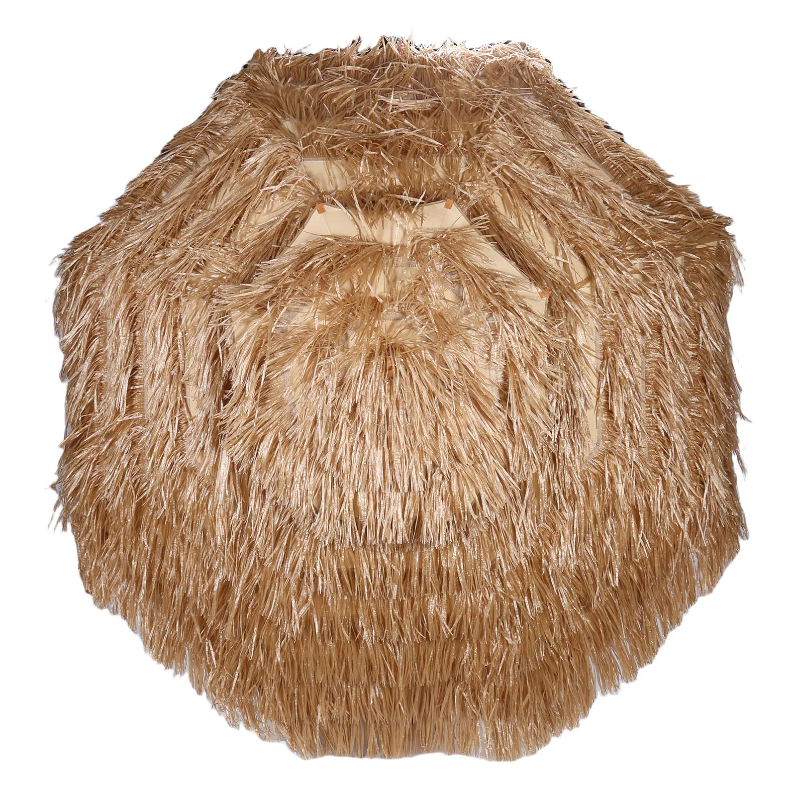 مظلة قش محاكاة خارجية بطول 9 أقدام مع 8 أضلاع مظلة تيكي خارجية لمطعم شرفة السوق #4