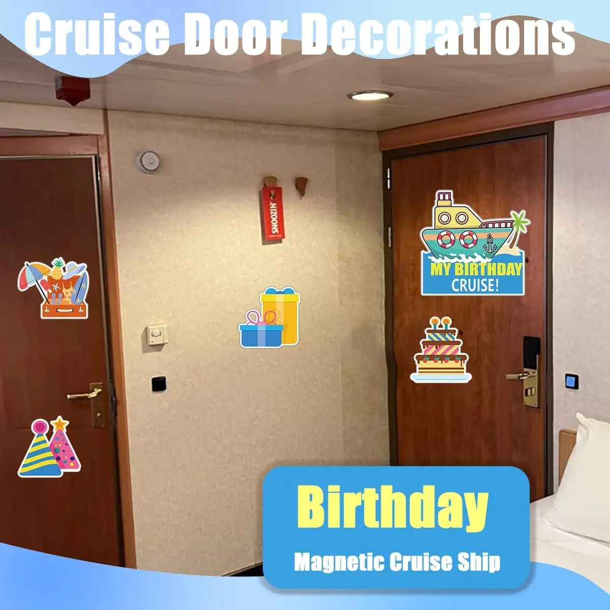 Cruise Stateroom Magnetic Decoration - 7 Pcs Funny Beach Ship Door Magnet Sticker Tropical Fridge Magnet Car Decor Pineapple Dri
