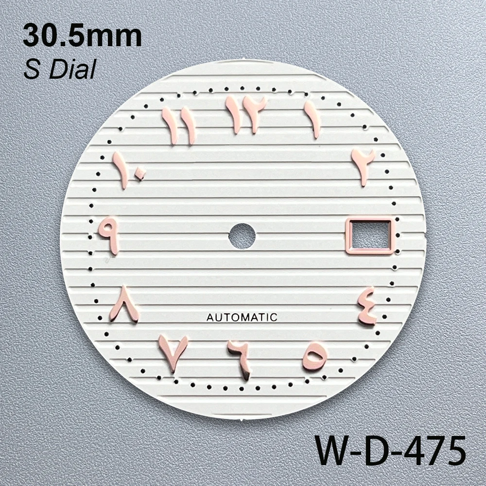 30.5 مللي متر S شعار الطلب العربي صالح NH35/NH36 الحركة اليابانية عالية الجودة ساعة مزدوجة تعديل الملحقات
