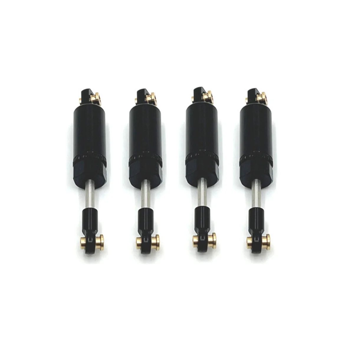 Amortiguador hidráulico de 4 piezas para coche teledirigido, pieza de actualización negra para MN 1/12, D90, MN82, LC79, MN78, WPL 1/16, C14, C24, C34, C44