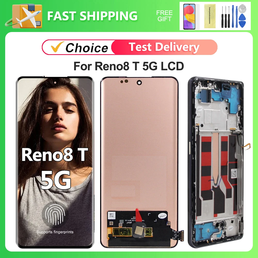 Reno8 T 5G 6.7''OEM For OPPO For Reno 8T 5G CPH2505 LCD Display Touch Screen Digitizer Assembly Replacement