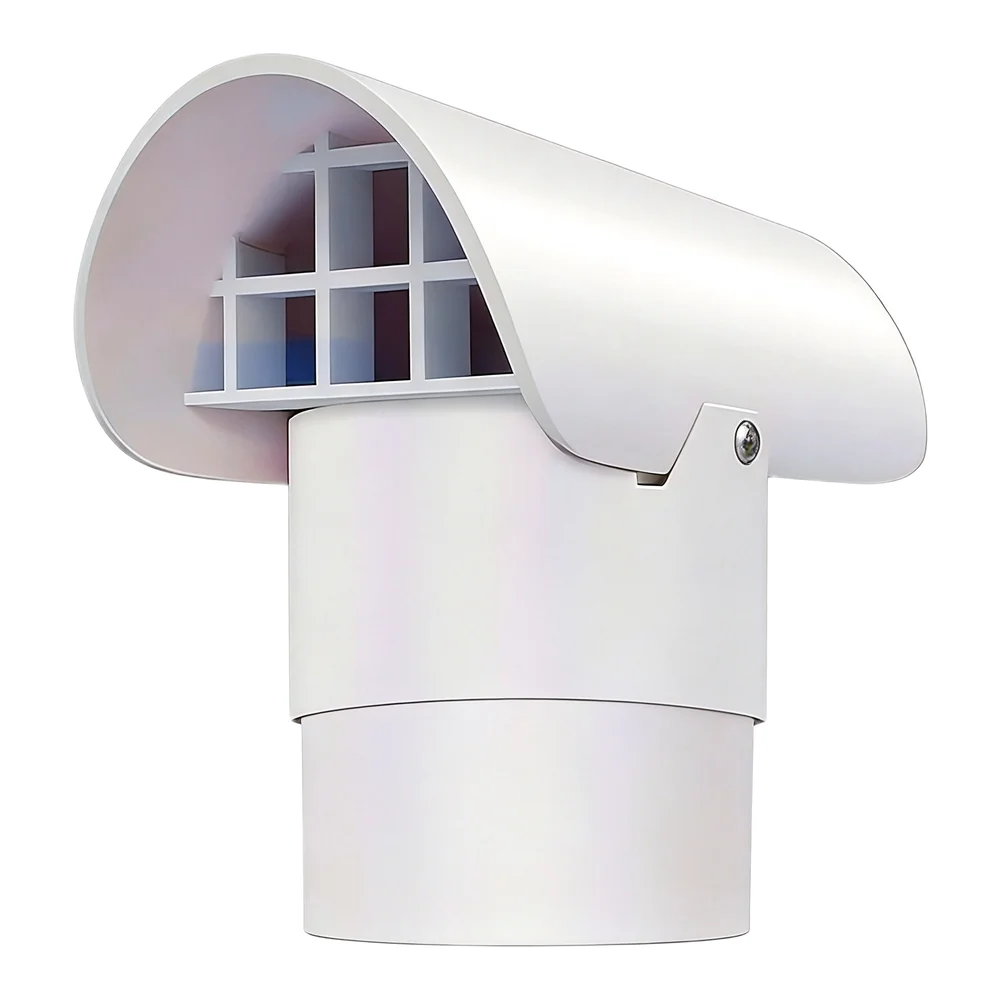 Exhaust Port Vent Cap for Radon Mitigation Systems Fits 3 Inch PVC Schedule 40 Pipes with 3.5 Inch Outer Diameter
