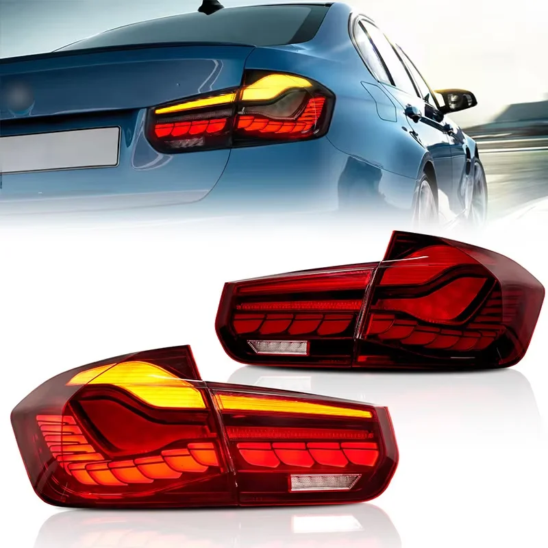 Zpartners New LED Taillight Assembly for BMW 3 Series F30/F35 Dragon Scale Model 12V Rear Light for 12-18 Year for BMW 3 Cars