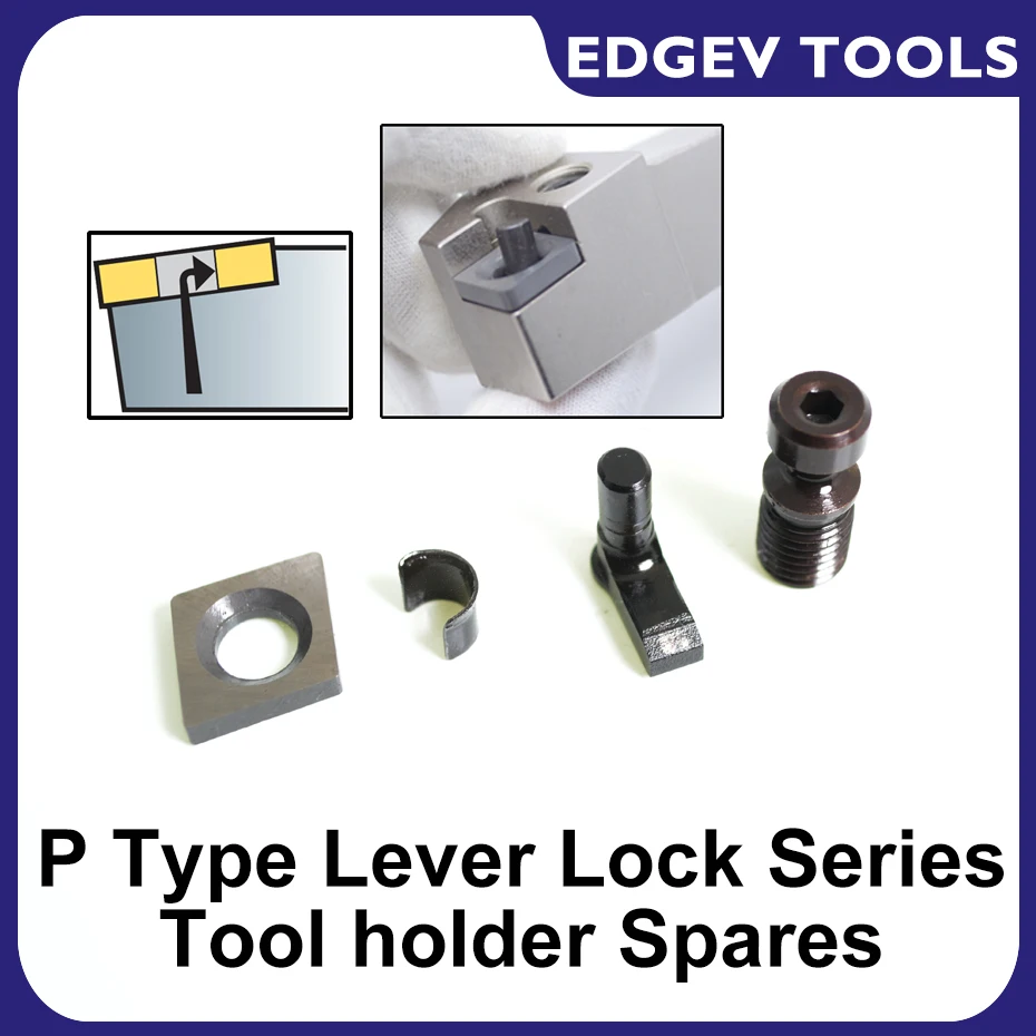 P Type Lever Lock Clamping Parts Shim/Lever/Lock Screw/Shim Pin/Fastening Clamp Spares CNC Machine Lathe Tool Holder Accessories