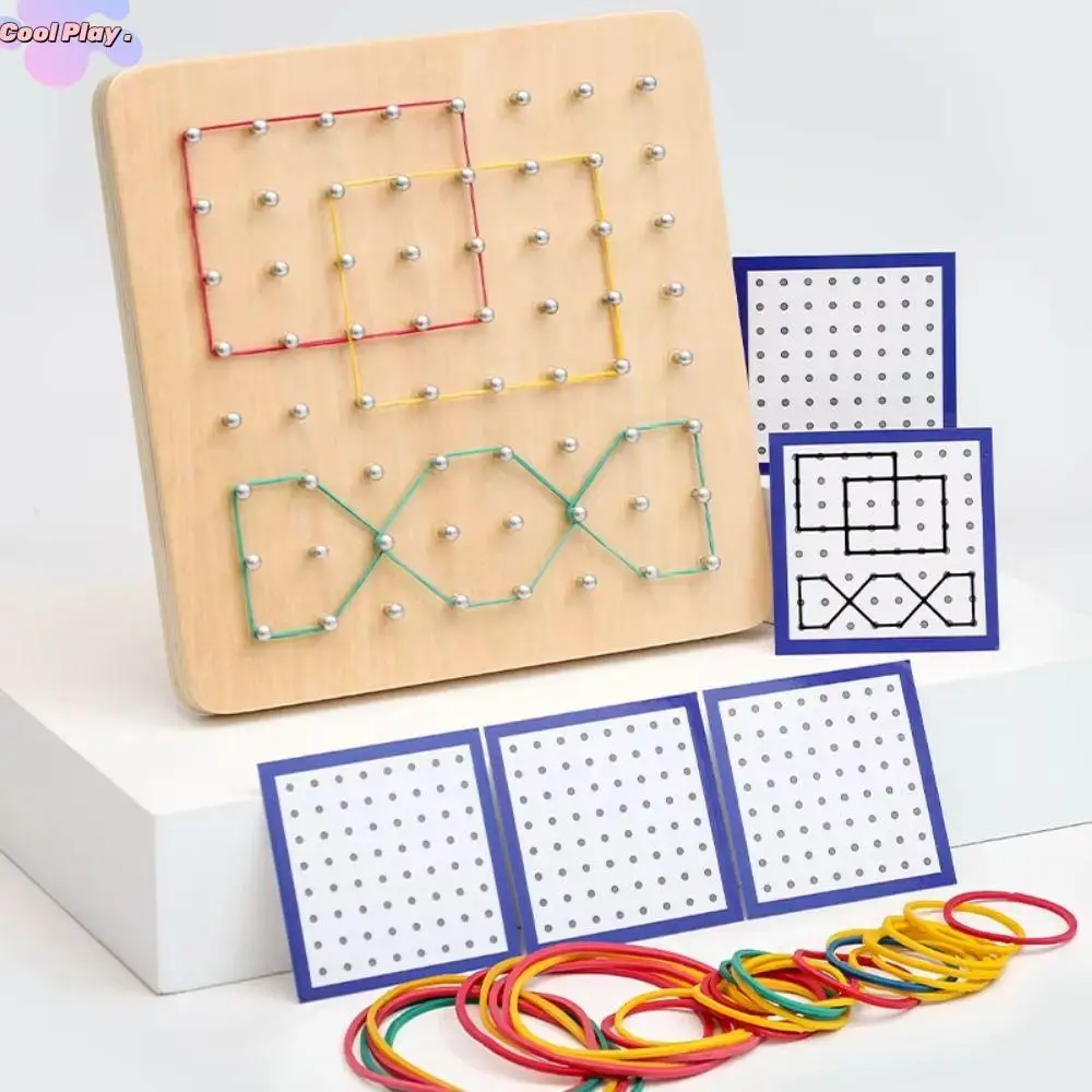 لغز الهندسة الخشبية لوحة الأظافر الرسومات التفاعلية الرياضيات مونتيسوري الرياضيات شكل هندسي الهندسة التعليمية #1