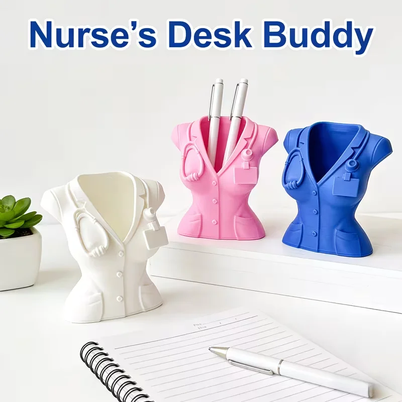 Creative Nurse Uniform Pen Holder, Doctor and Nurse Theme, Fun Office Supplies for Doctors, Nurses, and Medical Students